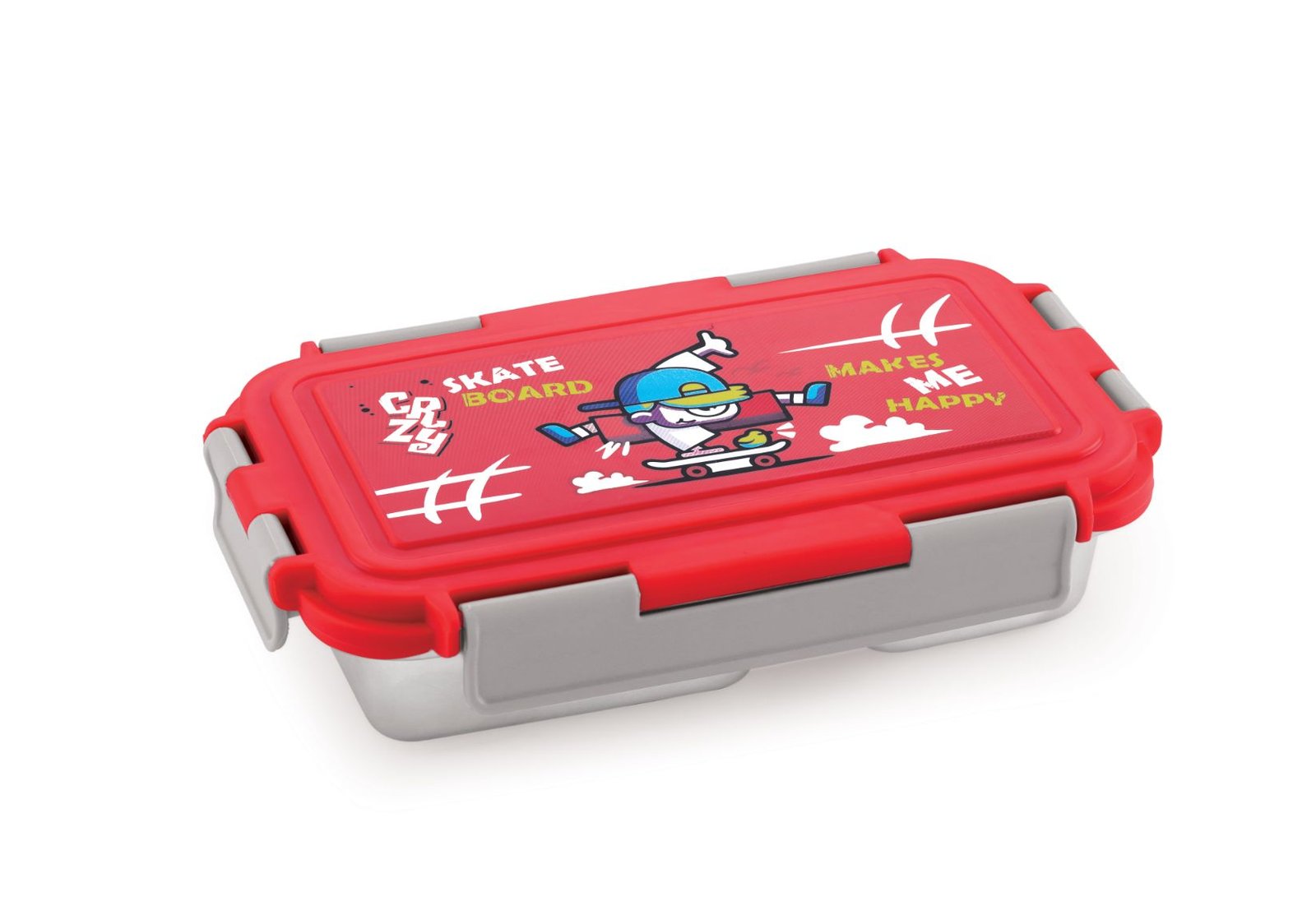 FOOD FEAST 2 PARTITION STAINLESS STEEL LUNCH BOX - Image 2