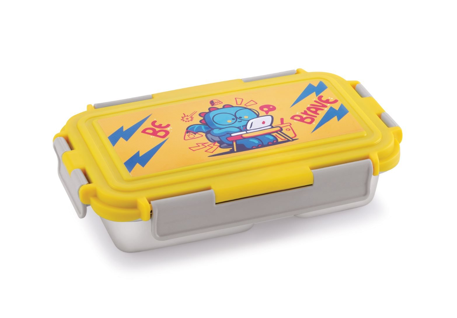 FOOD FEAST 2 PARTITION STAINLESS STEEL LUNCH BOX - Image 3